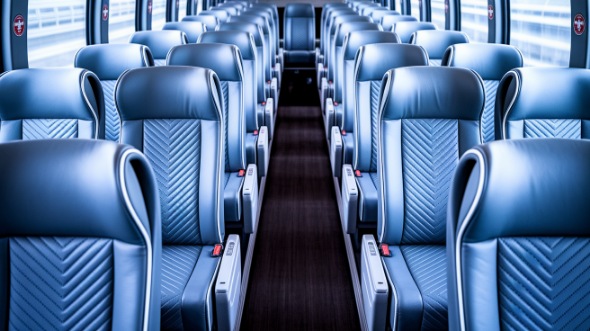 54 passenger charter bus interior